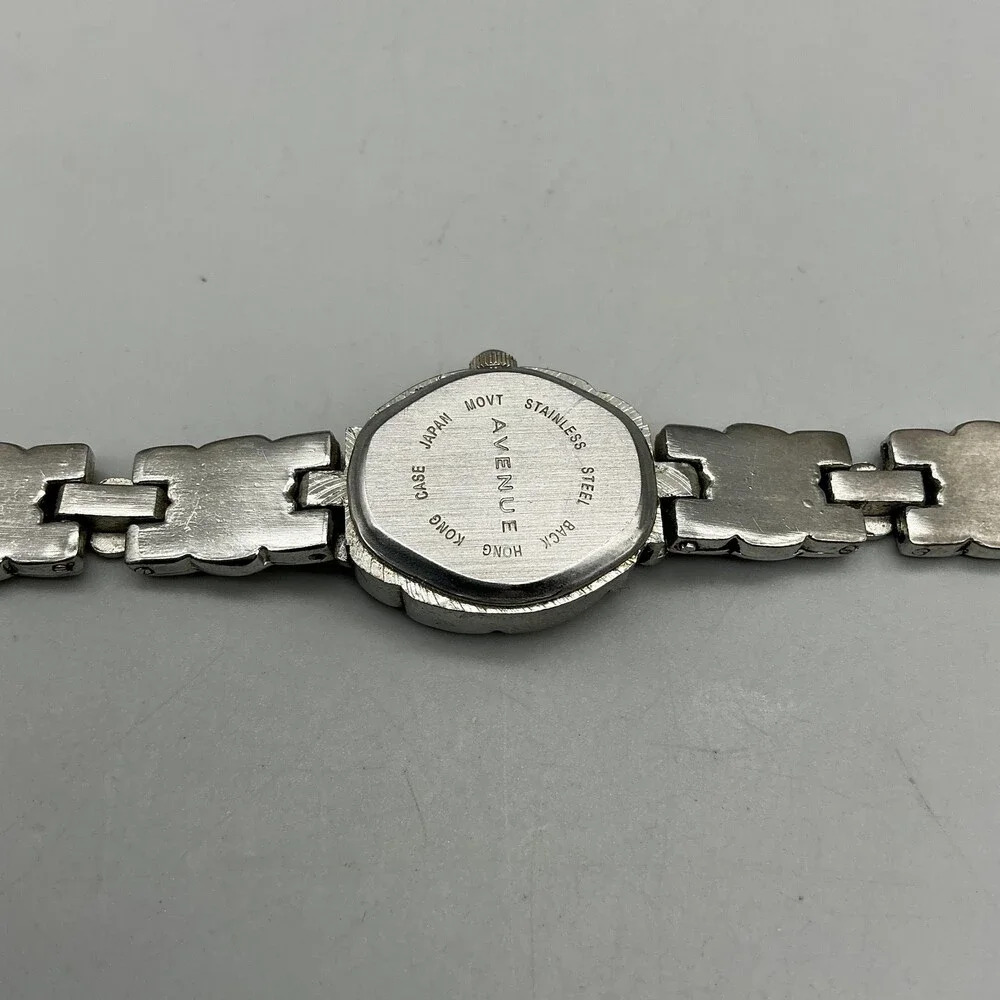 Avenue Womens Watch 18mm MOP Dial Silver Tone Bracelet Marcasite New Battery 7